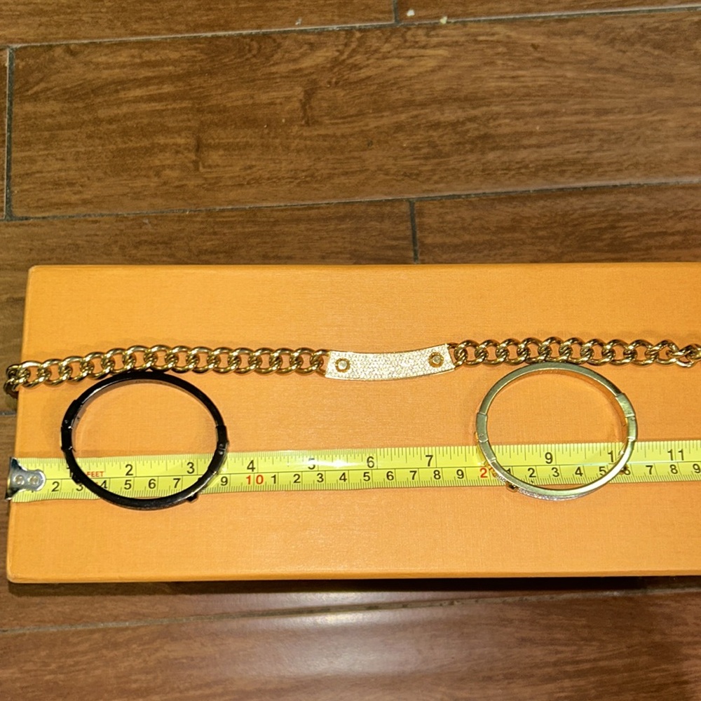 2 MICHAEL KORS BANGLE BRACELET, CHIC BLACK w/ BLACK‎ RS GLITZIES; S…
